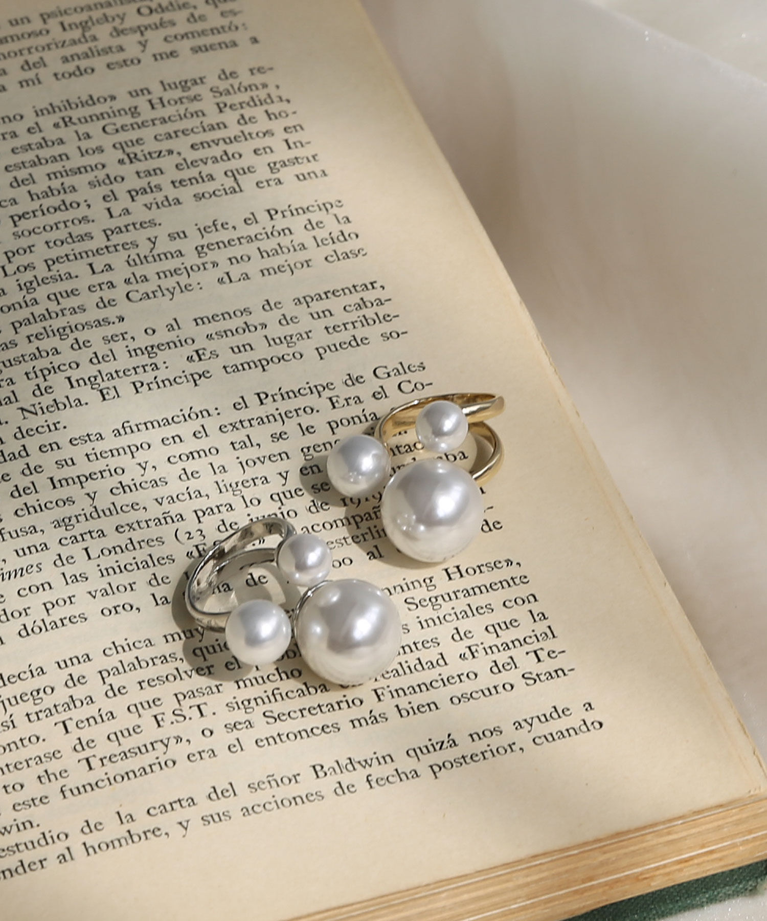  「大粒パールフォークリング」|リング|