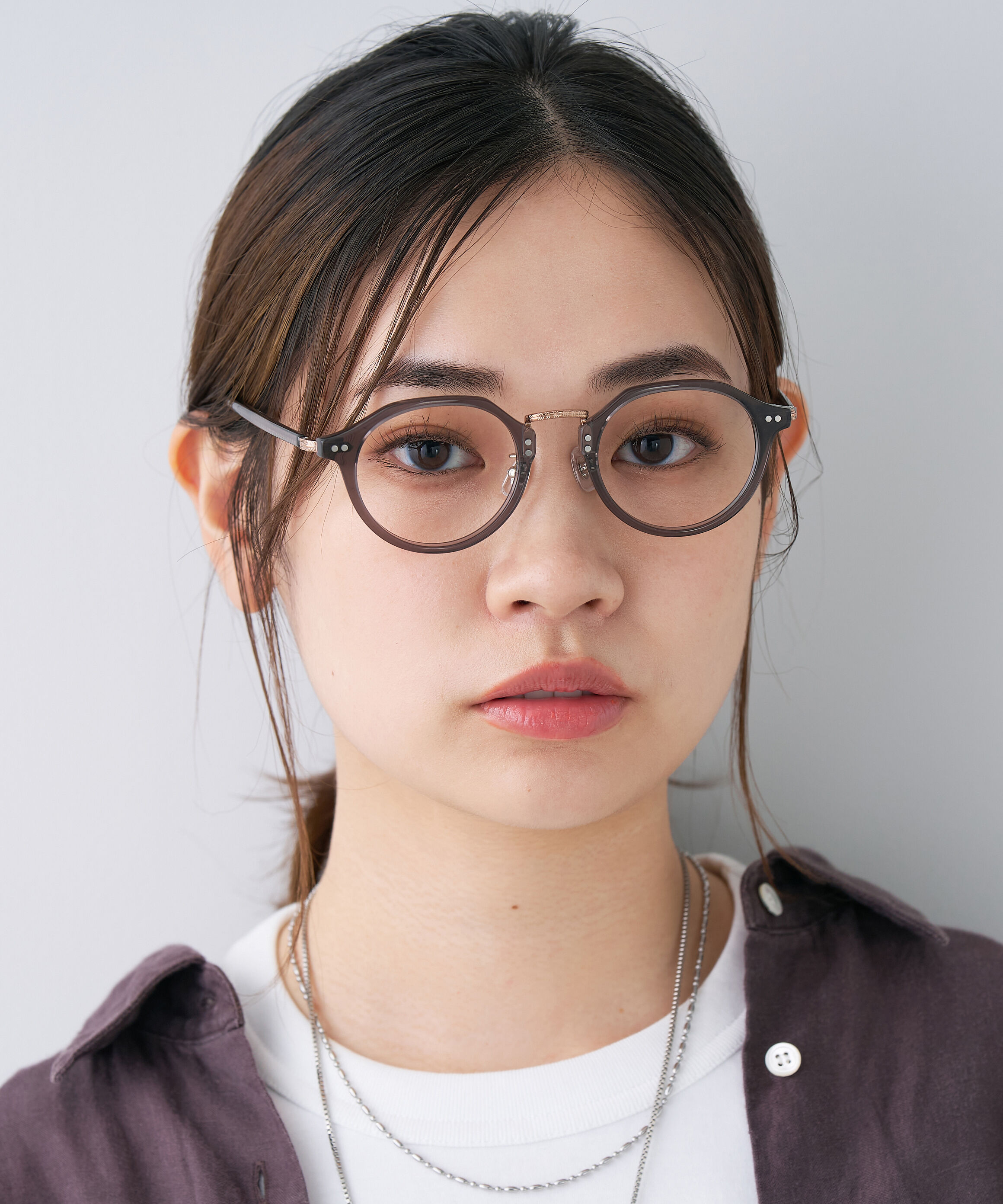  「ボストン型 メガネ｜Zoff｜UNITED ARROWS ユナイテッドアローズ  レンズ交換券付き」|メガネ|グレー