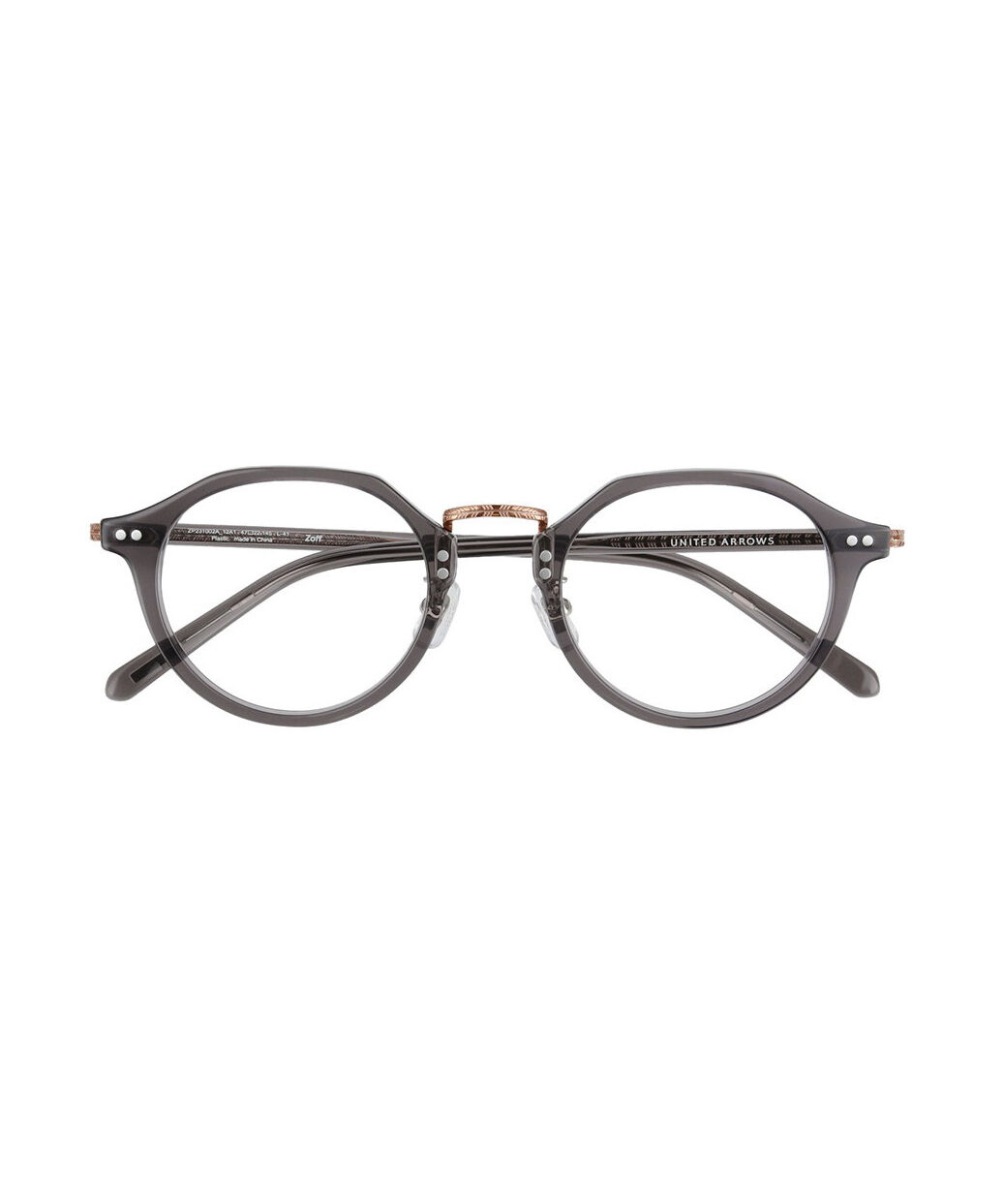 「ボストン型 メガネ｜Zoff｜UNITED ARROWS ユナイテッドアローズ  レンズ交換券付き」|メガネ|