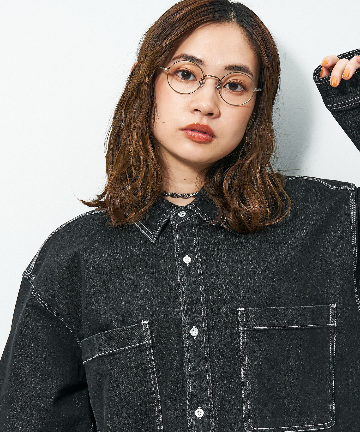  「Zoff｜STUDIO SEVEN｜ラウンド型 メガネ｜丸型フレーム メタルフレーム レンズ交換券」|メガネ|