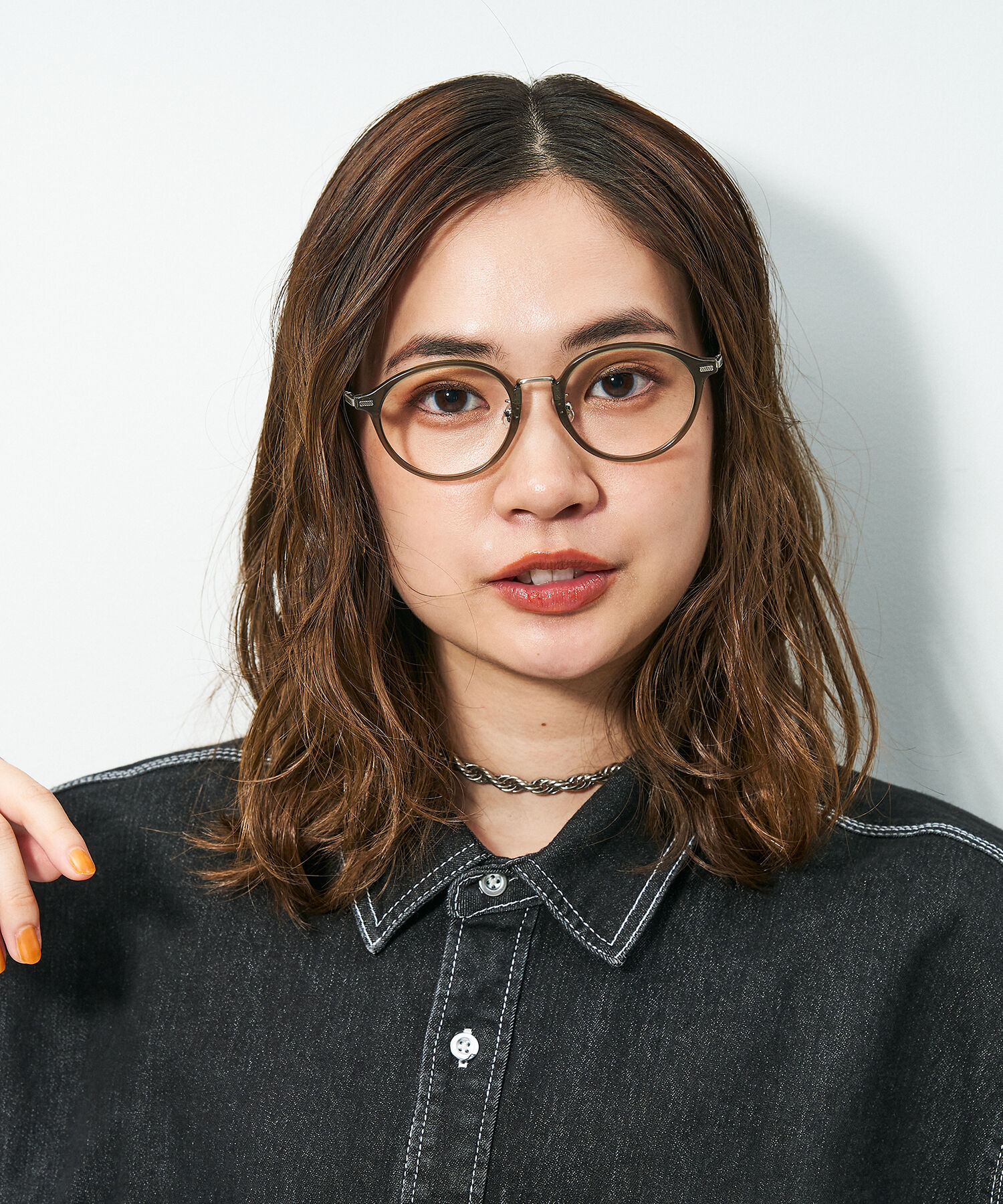  「Zoff｜STUDIO SEVEN｜ボストン型 メガネ｜コンビフレーム メタル クリアフレーム レンズ交換券付き」|メガネ|