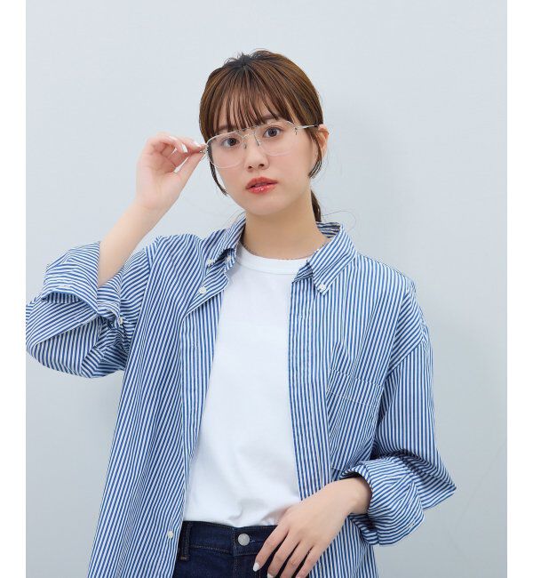  「ウェリントン型 メガネ | ダブルブリッジ メタル 伊達メガネ ユニセックス TRAD レンズ交換券付」|メガネ|