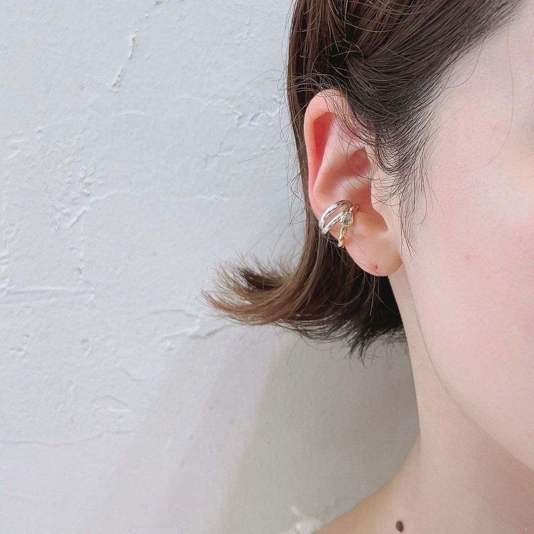  「silver925 プチグリーンサファイア イヤーカフ (ニッケルフリー)」|イヤーカフ|