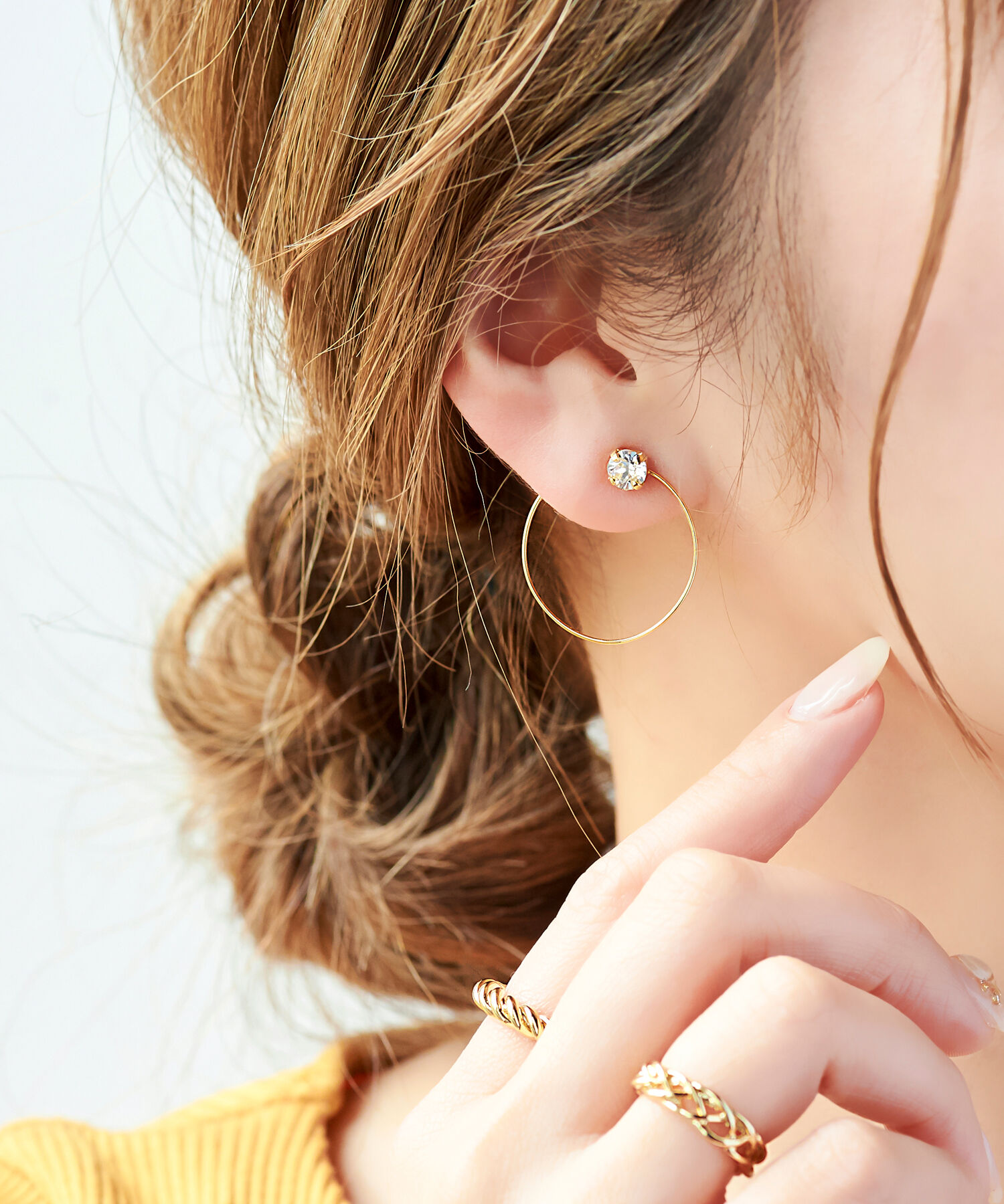 Phoebe「ラウンドフープイヤリング」|イヤリング|