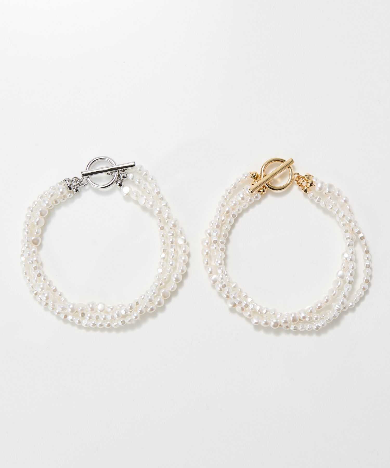 Phoebe「レイヤードバロックパールマンテルブレスレット　ゴールド」|ブレスレット・バングル|