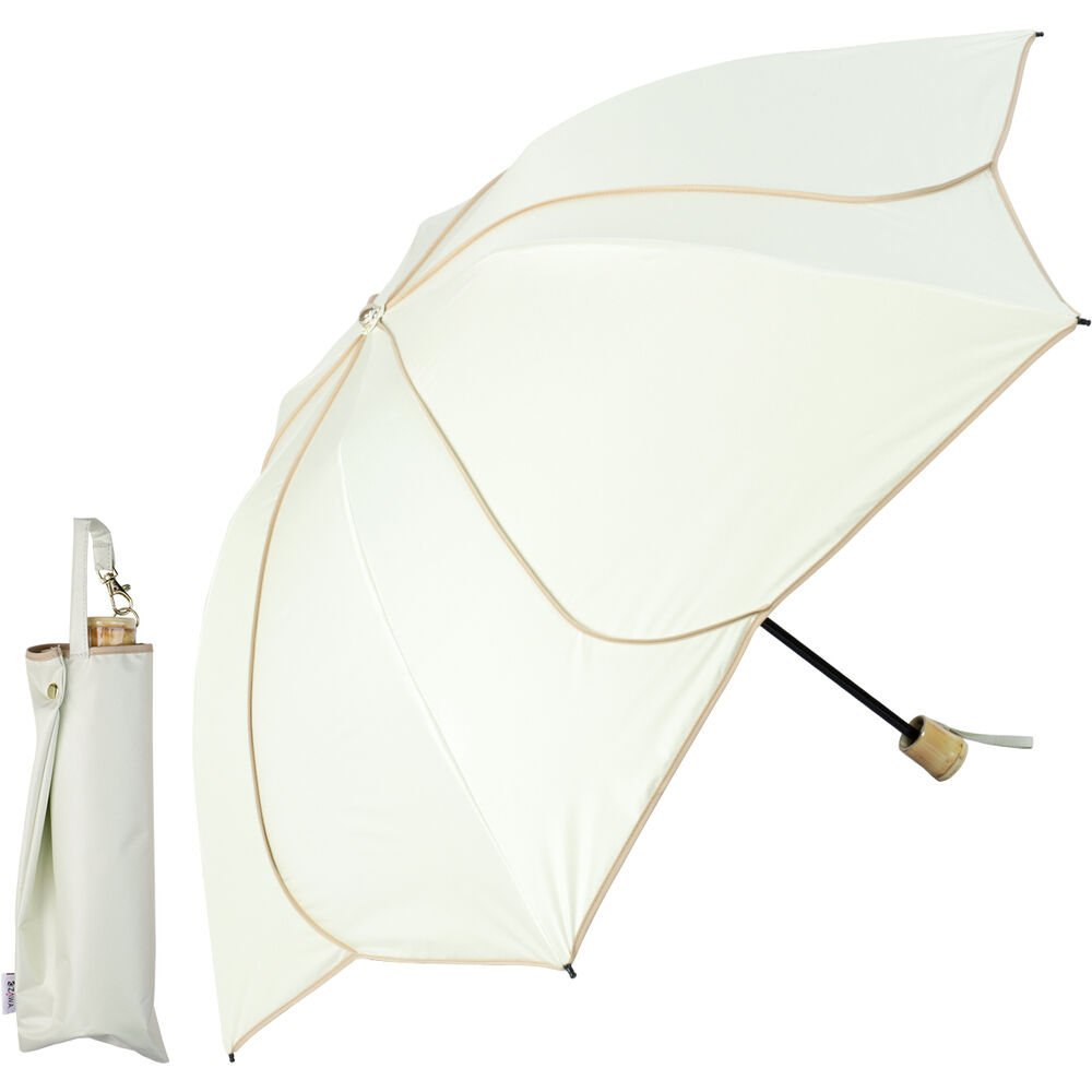 BACKYARD FAMILY「KIZAWA 日傘 UVカット 100 遮光 通販 花びら傘 折りたたみ日傘 折り畳み日傘」|傘|ホワイト1