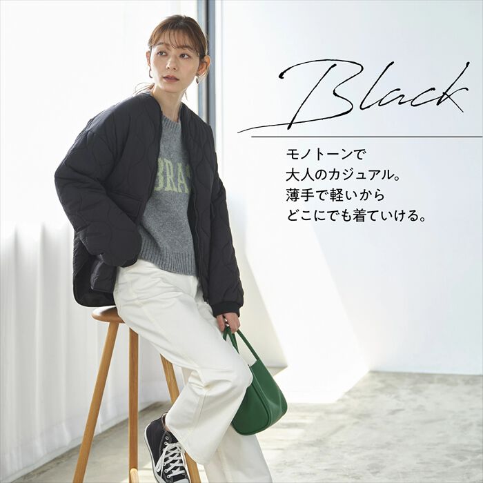 BACKYARD FAMILY「コート 秋 ショート丈 レディース 通販 ノーカラーコート キルティングコート」|その他|