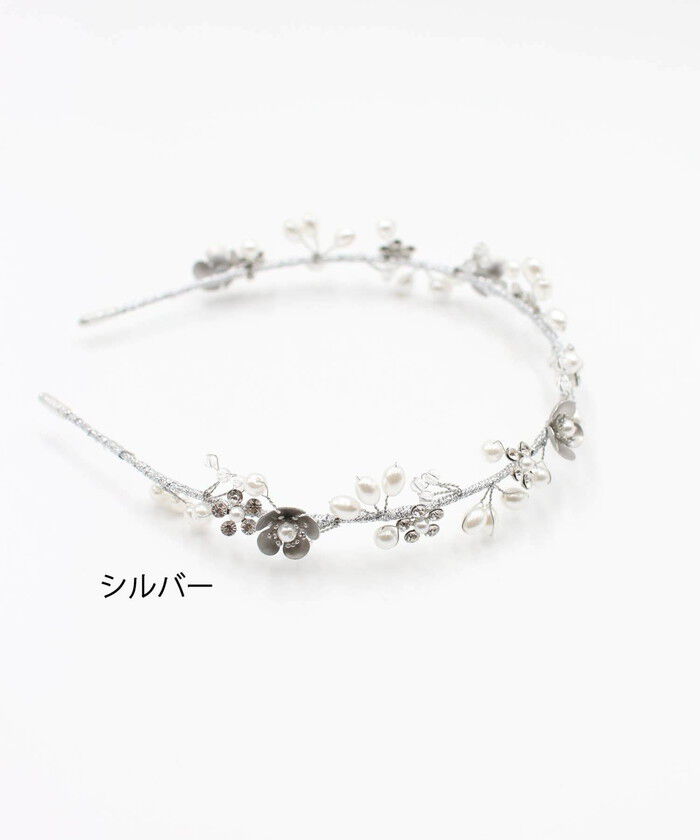 BACKYARD FAMILY「Rora カチューシャ 通販 花 パール キラキラ 58412201 ジュエリアヘッドドレス」|その他|