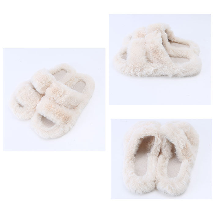 BACKYARD FAMILY「もこもこ スリッパ 通販 ルームシューズ ルームスリッパ ルームサンダル 前開きスリッパ 秋 冬用」|ルームシューズ|