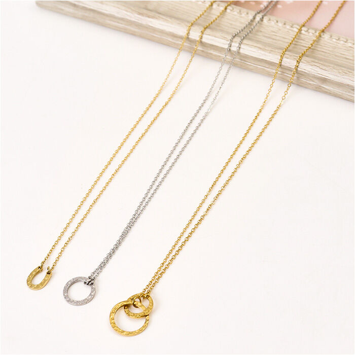BACKYARD FAMILY「ネックレス サージカルステンレス ジュエリー 通販 ステンレス アクセサリー 槌目 きれいめ」|その他|