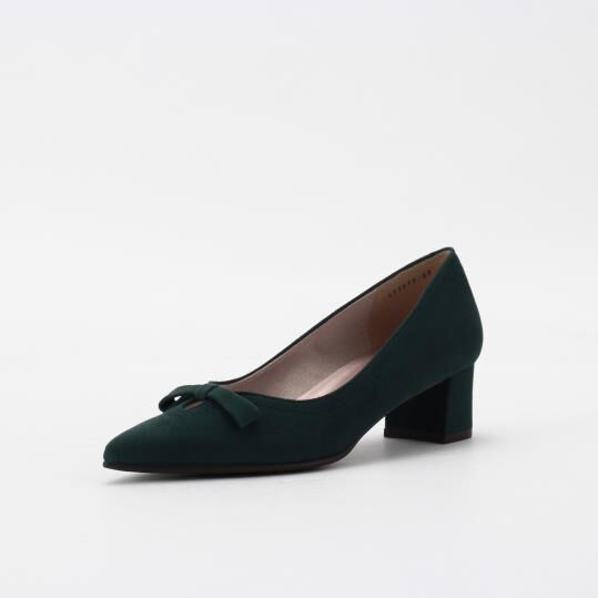 銀座かねまつ「LSDT2573SUEDGN 【本革】【防水】アクアベルパンプス」|パンプス|ダークグリーン