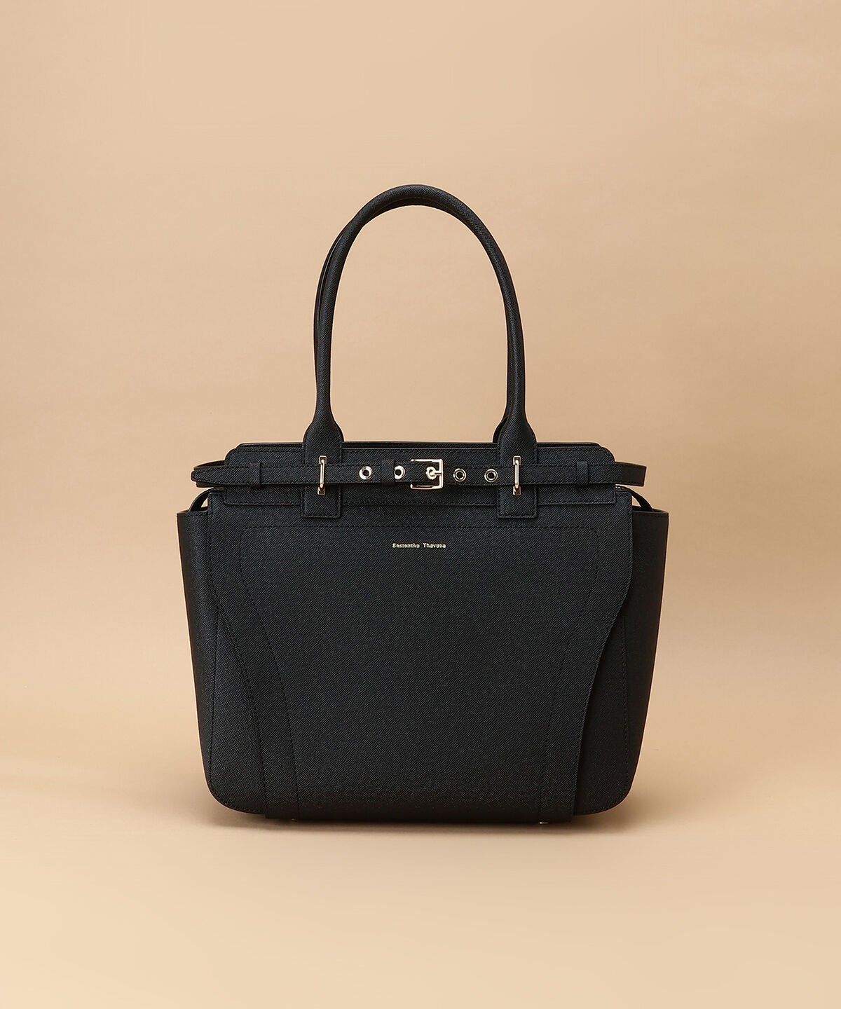 Samantha Thavasa「ベルトデザイン トートバッグ」|トートバッグ|ブラック