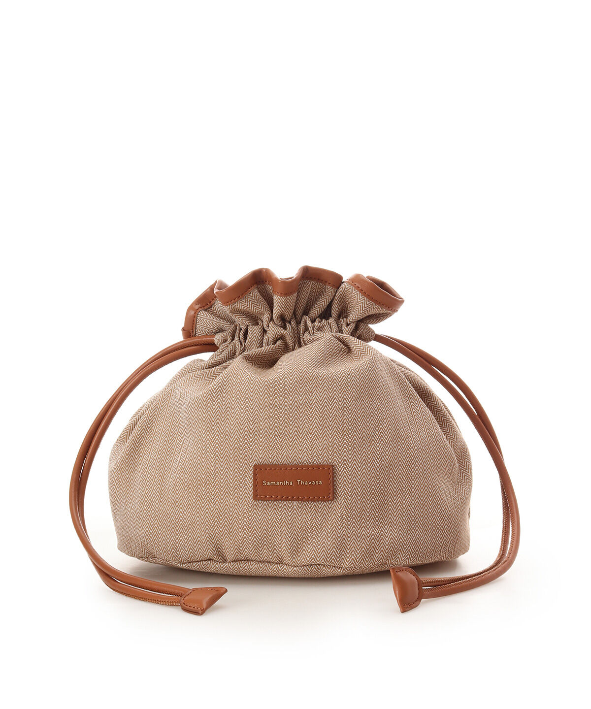 Samantha Thavasa「巾着付きフリルハンドルカゴバッグ」|ハンドバッグ|