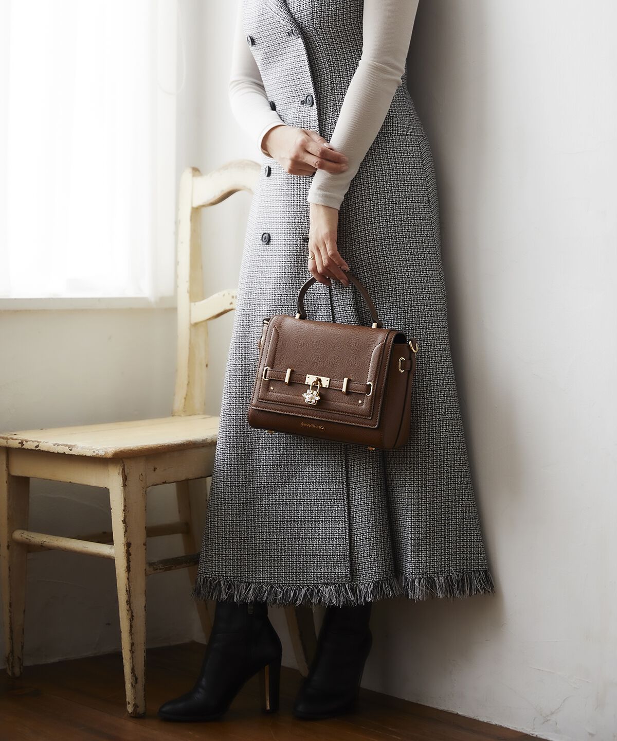 Samantha Vega「ベルトビジューショルダーバッグ」|ショルダー・メッセンジャー|