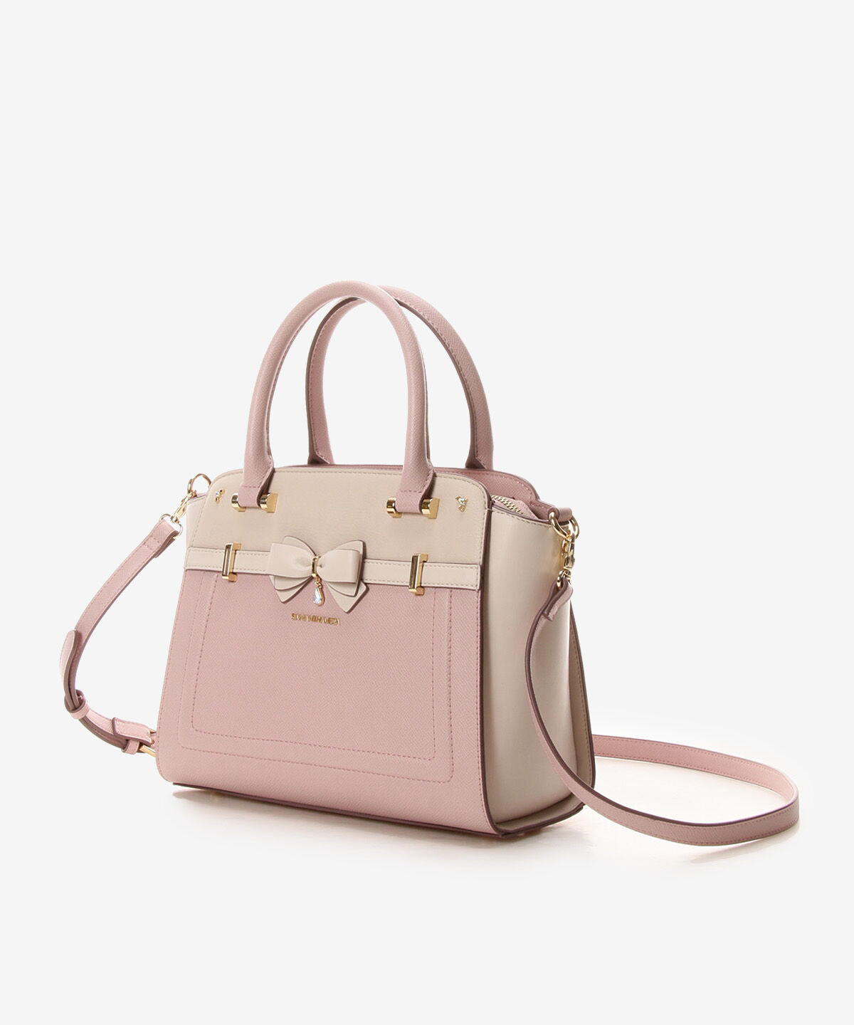 Samantha Vega「バイカラーアクセントリボンハンドバッグ」|ハンドバッグ|