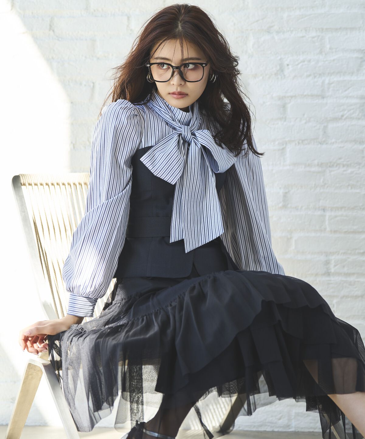 アンドクチュール「ビスチェ切替ドッキングワンピース」|ワンピース|