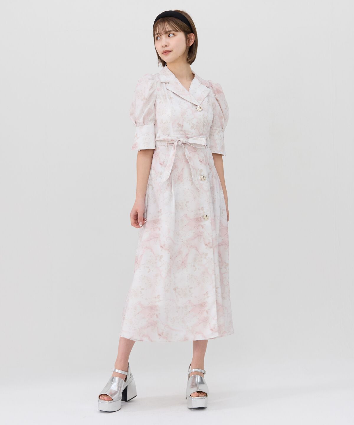 REDYAZEL「ローズプリントロングワンピース」|ワンピース|