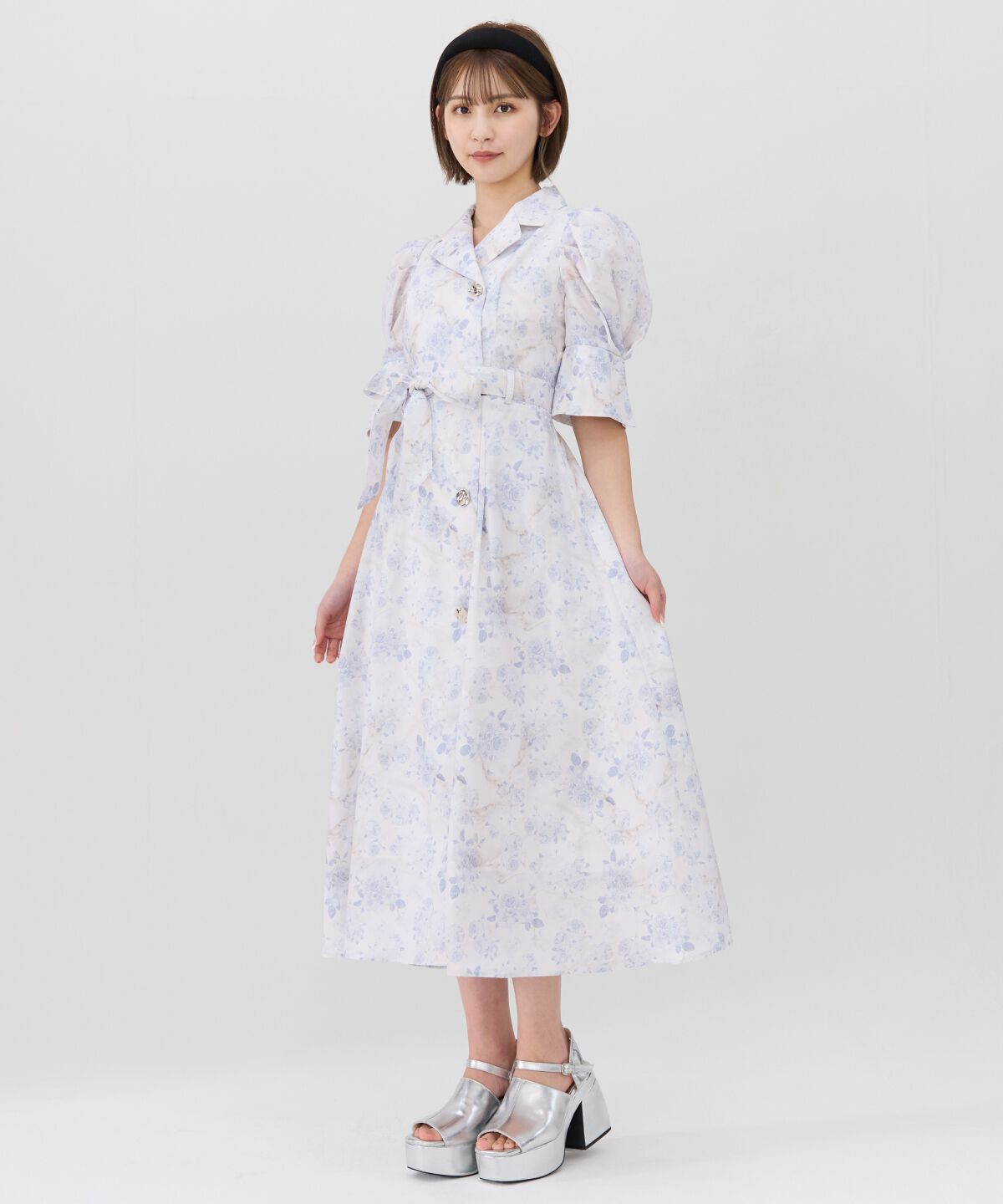 REDYAZEL「ローズプリントロングワンピース」|ワンピース|