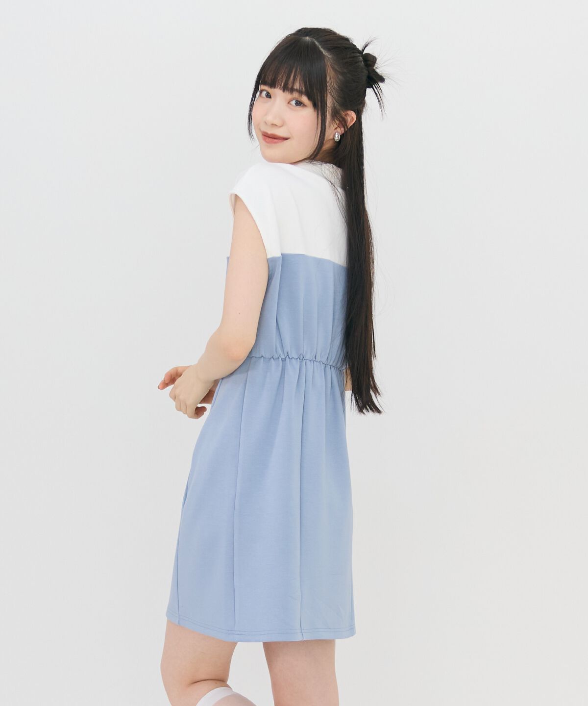 REDYAZEL「バイカラーポロミニワンピース」|ワンピース|