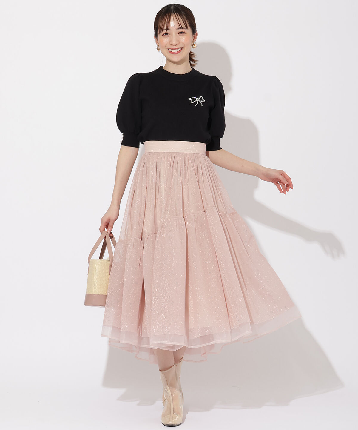 WILLSELECTION「リボンモチーフニットプルオーバー」|ニット・セーター|