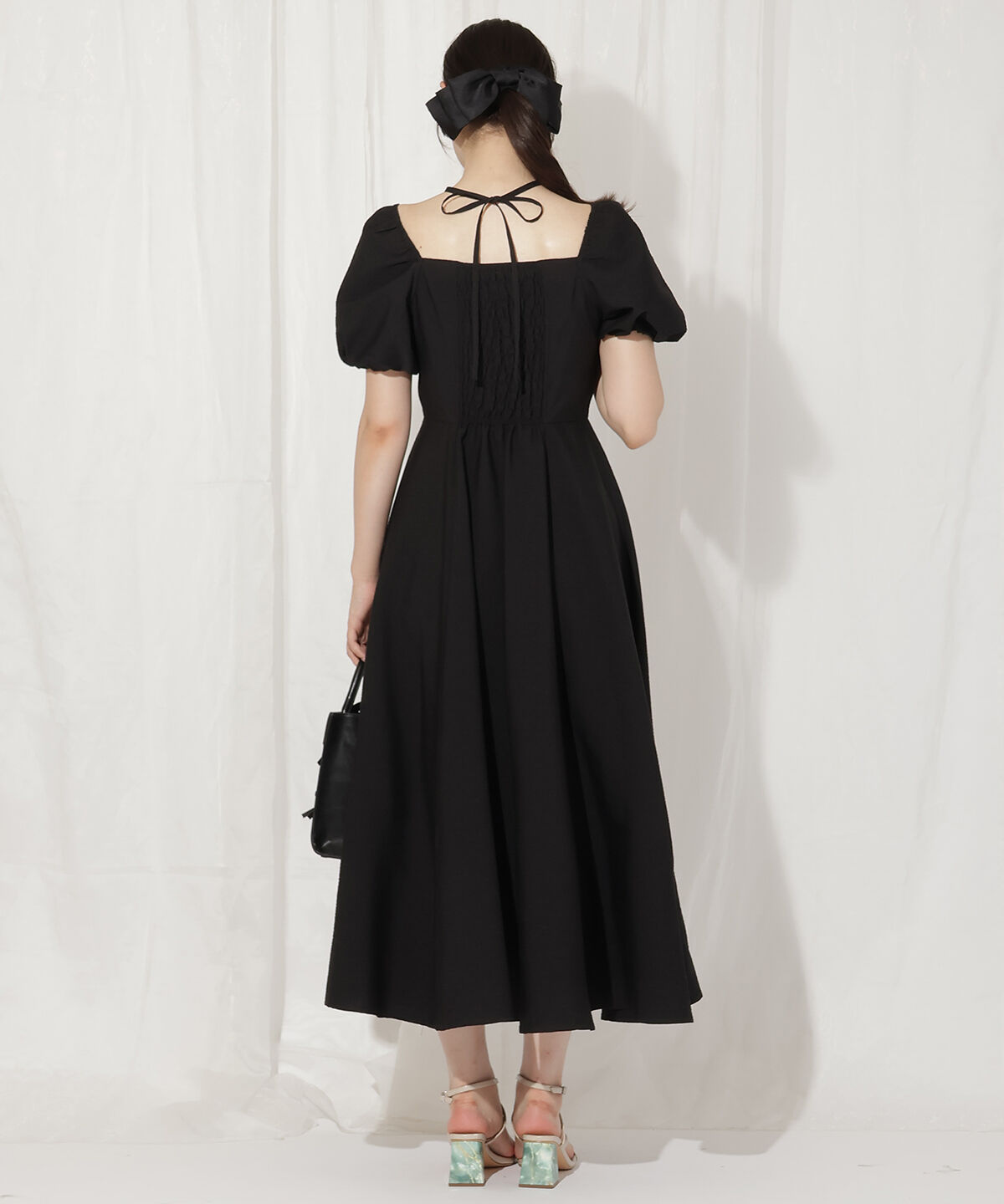 WILLSELECTION「クロスネックバルーンスリーブワンピース」|ワンピース|