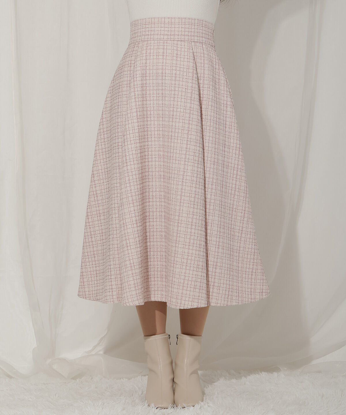 WILLSELECTION「ラメツイードフレアスカート」|フレア|