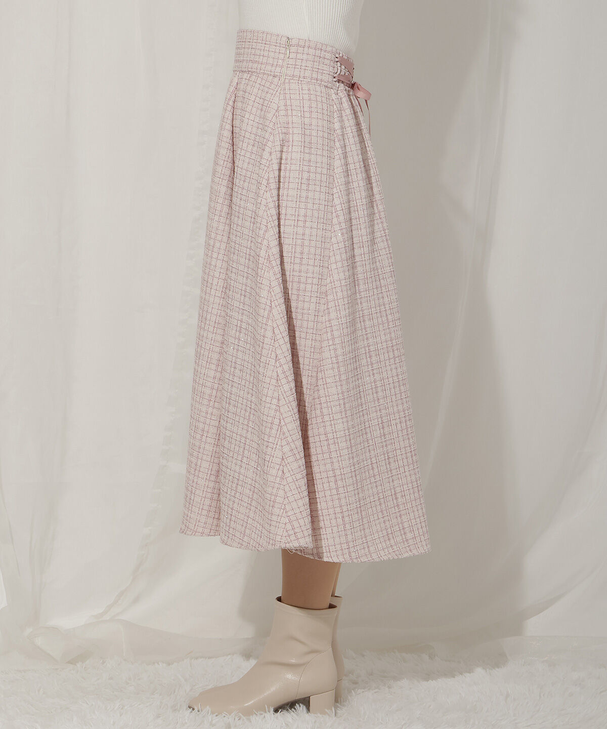 WILLSELECTION「ラメツイードフレアスカート」|フレア|