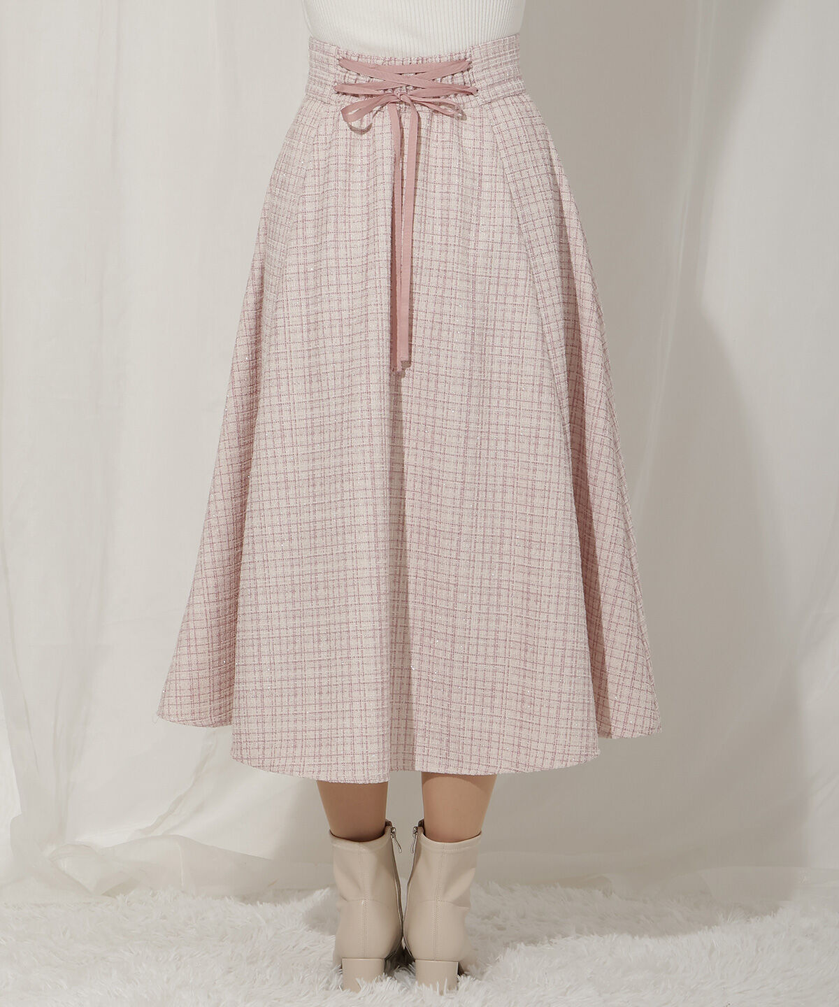 WILLSELECTION「ラメツイードフレアスカート」|フレア|