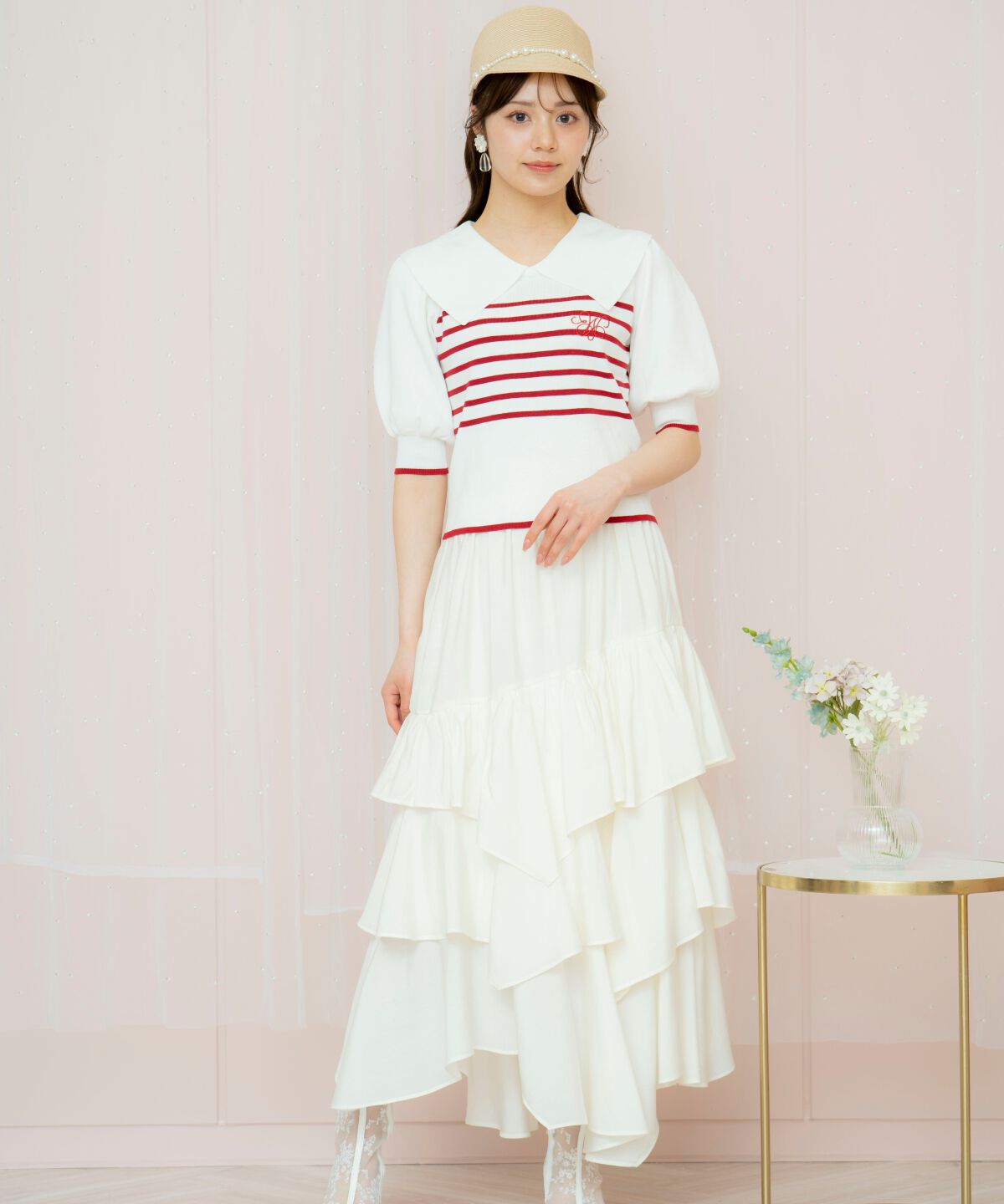 WILLSELECTION「ビッグカラーロゴ刺繍ニット」|ニット・セーター|