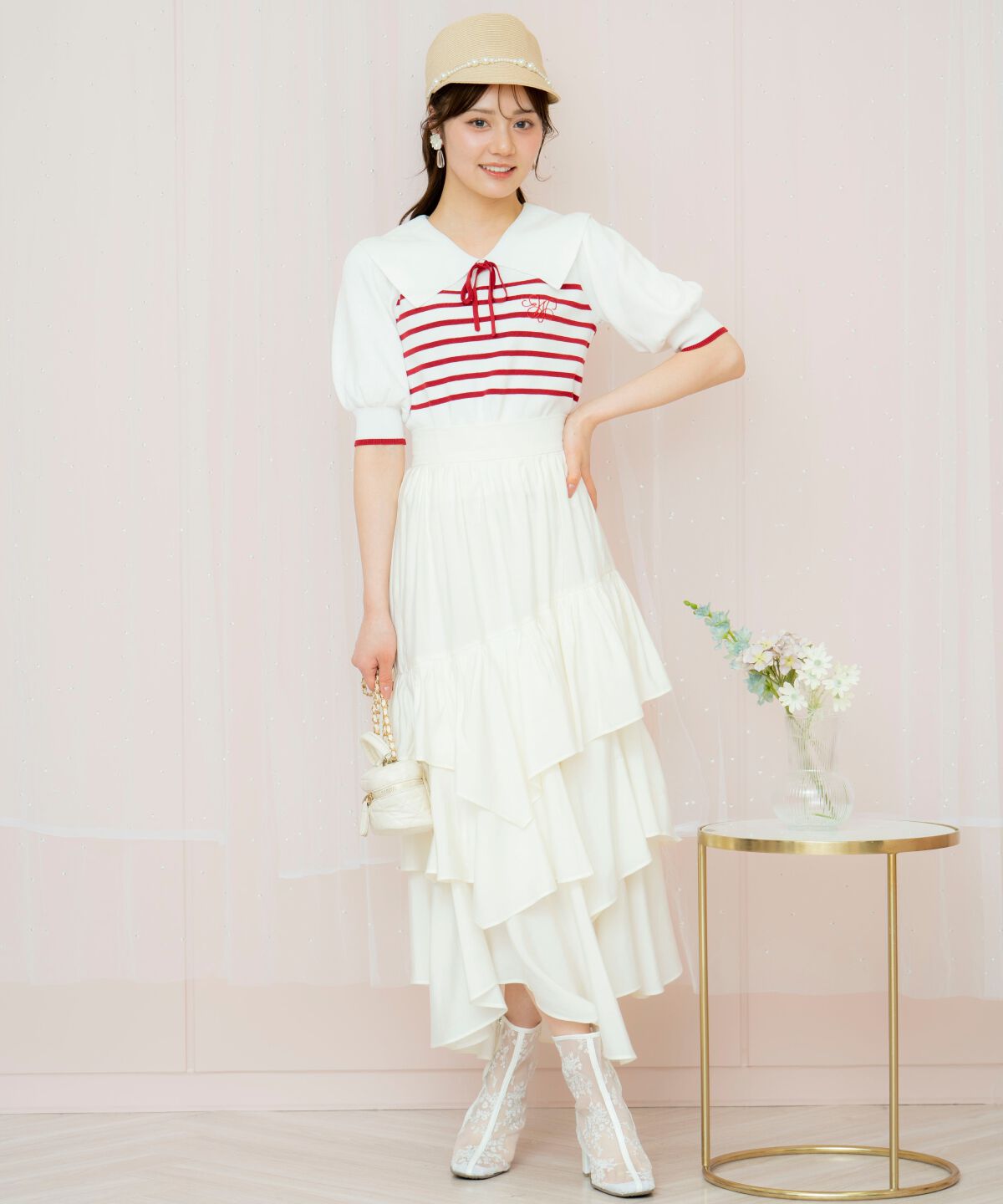 WILLSELECTION「ビッグカラーロゴ刺繍ニット」|ニット・セーター|