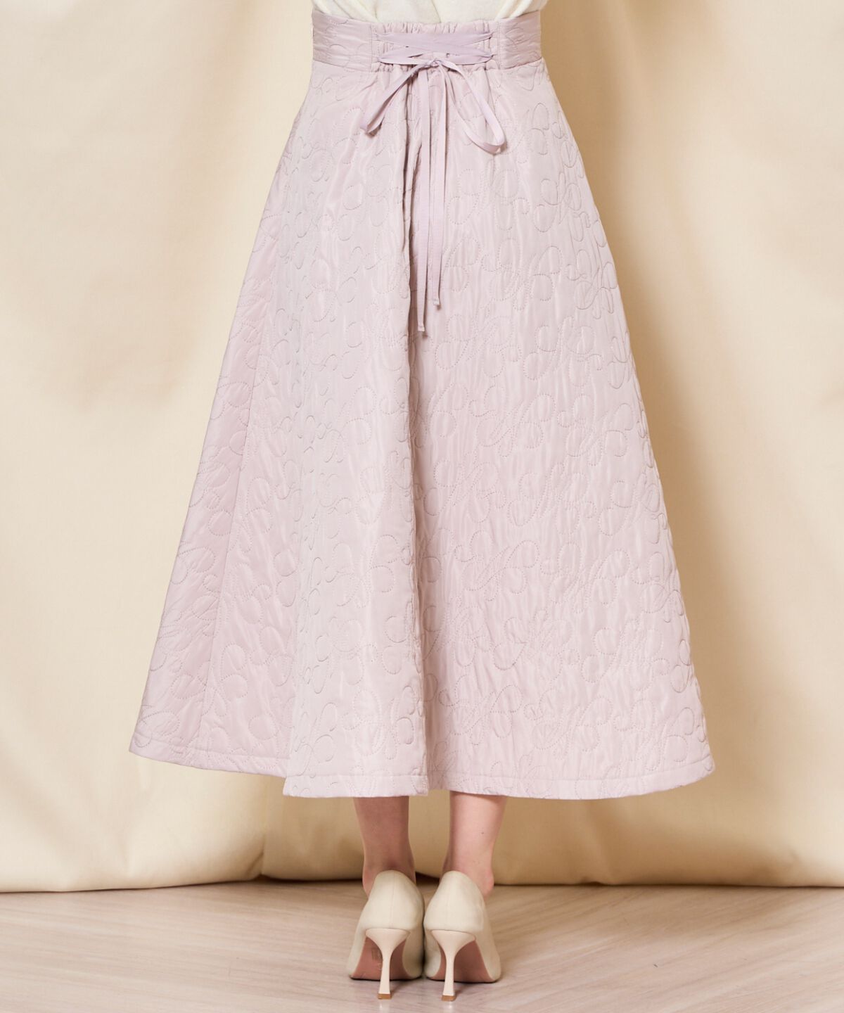 WILLSELECTION「キルティングボリュームフレアスカート」|フレア|