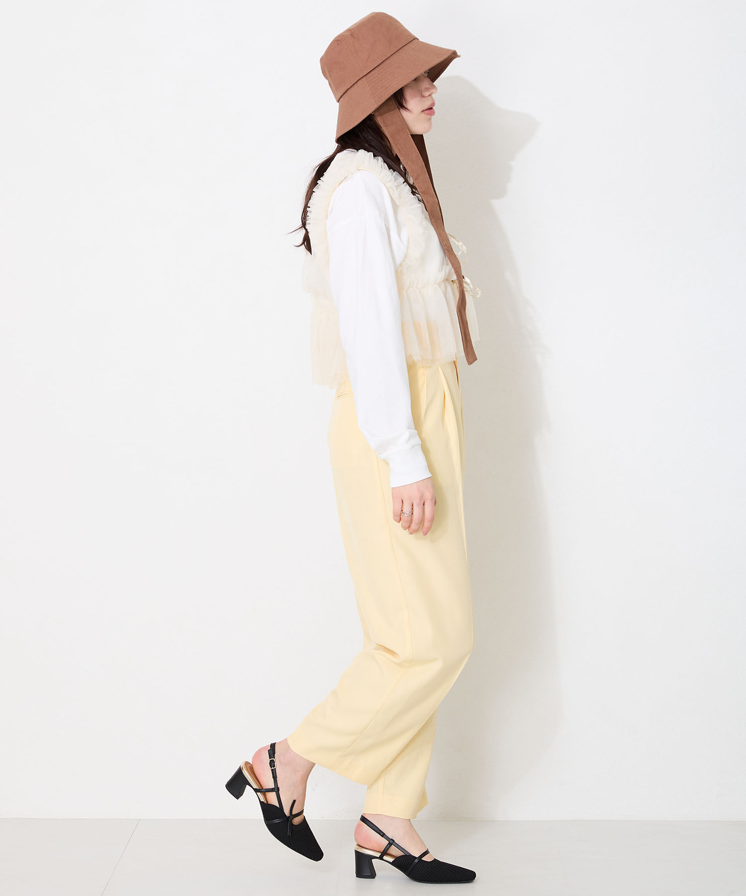 ORiental TRaffic「●2025春夏新作●リブニット細ストラップパンプス/51114 人気 トレンド 売れてる パンプス ニット」|パンプス|