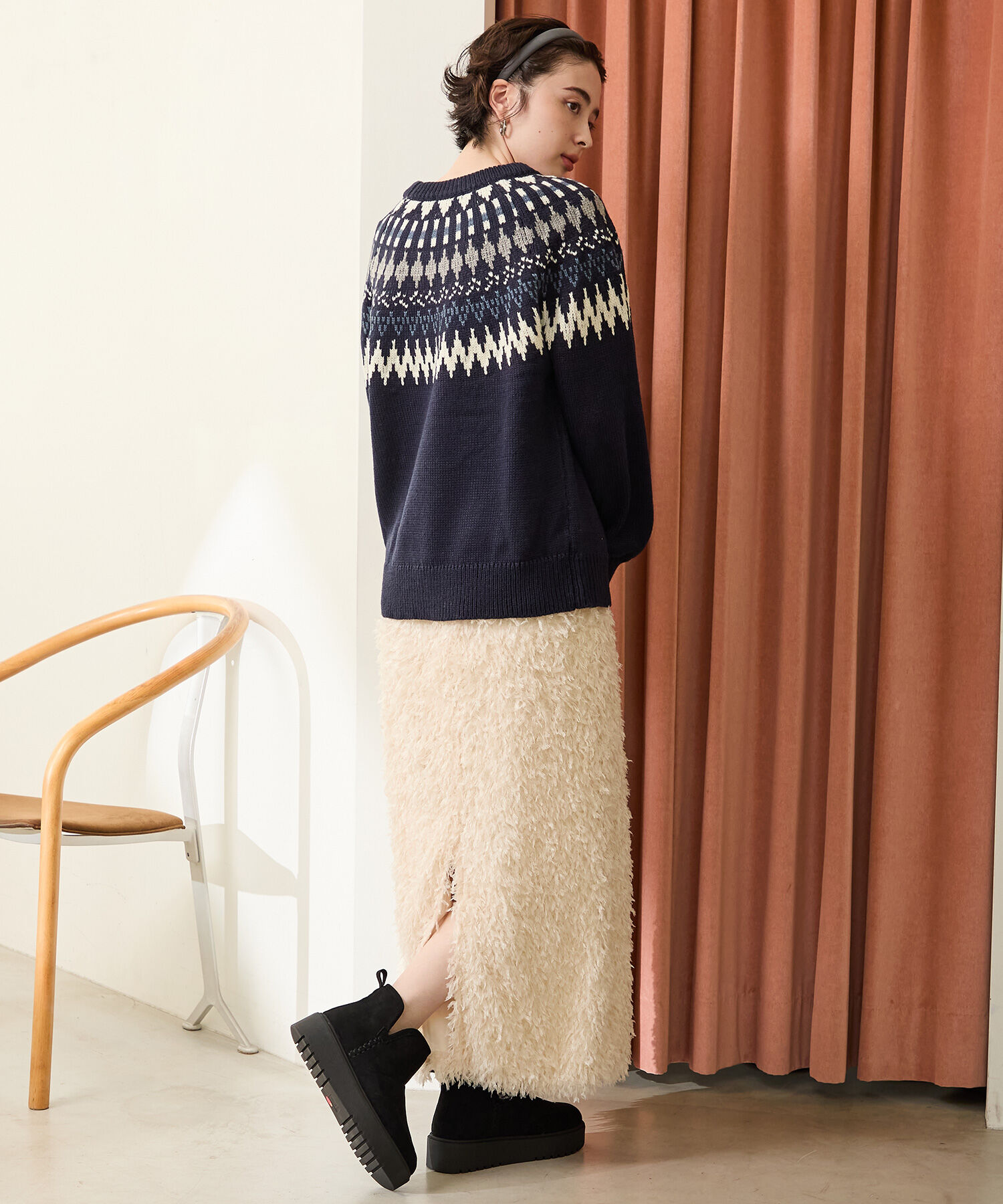 ORiental TRaffic「●2025秋冬新作●【 軽量 】 サイドスリット 厚底 ムートン ショートブーツ /51425 防寒」|ショートブーツ|