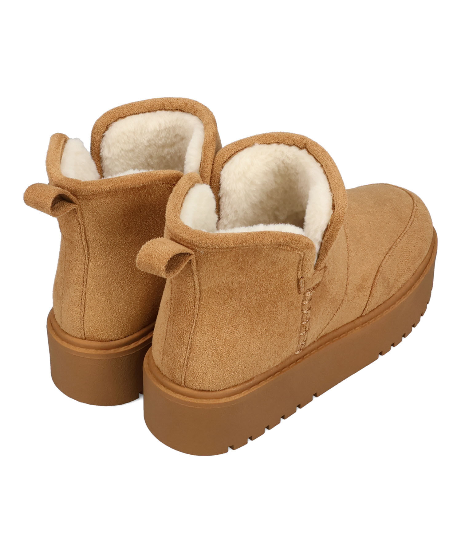 ORiental TRaffic「●2025秋冬新作●【 軽量 】 サイドスリット 厚底 ムートン ショートブーツ /51425 防寒」|ショートブーツ|