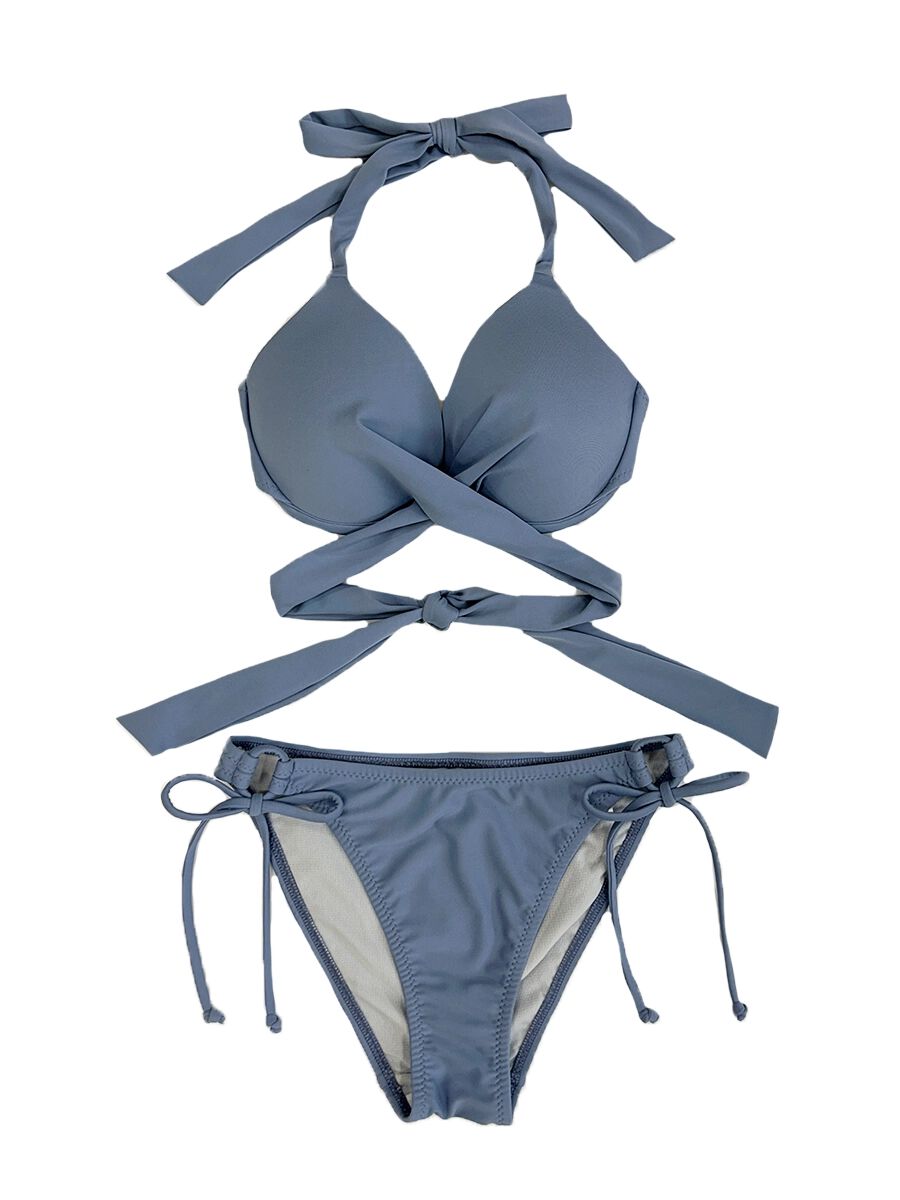 PEAK&PINE「無地クロッシーワイヤースタイルアップビキニ」|ビキニ|