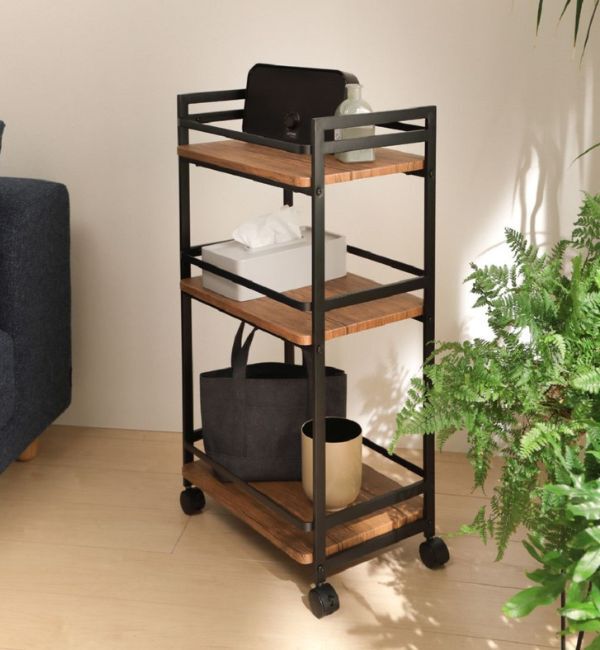 B-COMPANY「ヴィンテージ調　ワイドワゴン」|食器・キッチングッズ|