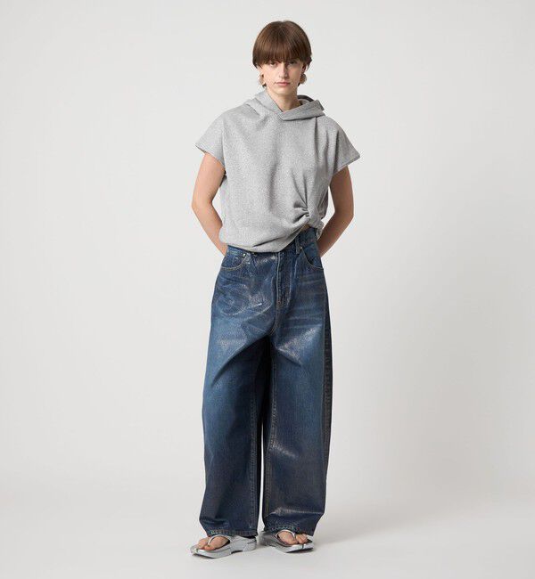 ASTRAET「＜ASTRAET＞ラメ ウラケ フーデッド ノースリーブプルオーバー」|パーカー|