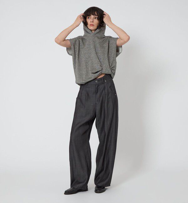 ASTRAET「＜ASTRAET＞ラメ ウラケ フーデッド ノースリーブプルオーバー」|パーカー|