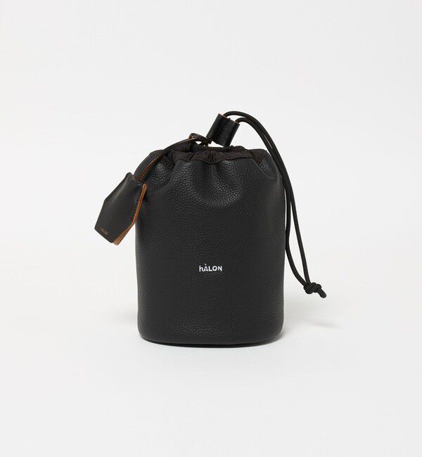 UNITED ARROWS「＜hALON＞レザー 巾着バッグ」|その他|BLACK