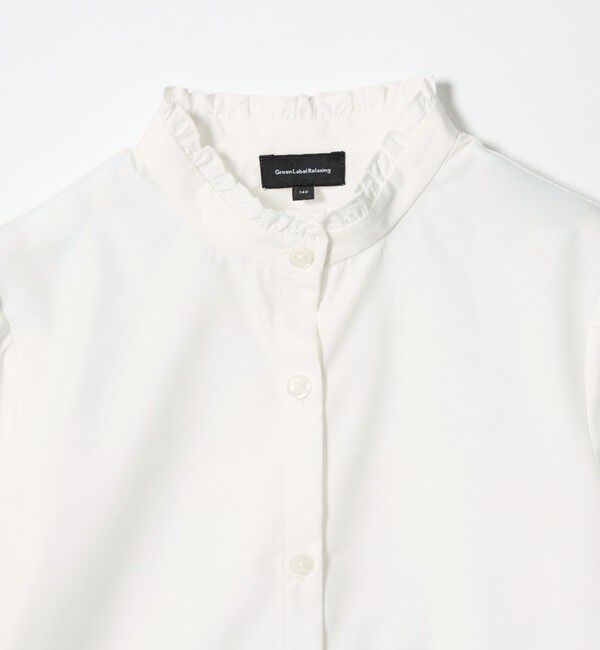 UNITED ARROWS green label relaxing「スタンドカラー フリルリボン ブラウス / キッズ 140cm-160cm」|シャツ・ブラウス|