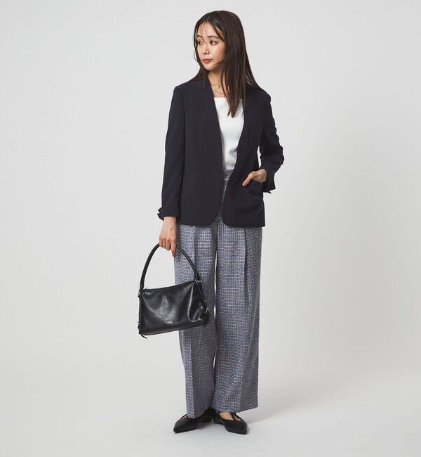 UNITED ARROWS green label relaxing「［size SHORTあり］パウドレ ノーラペル ジャケット ウォッシャブル ストレッチ」|ノーカラージャケット|