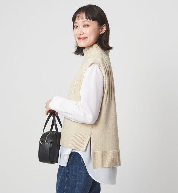 UNITED ARROWS green label relaxing「ニット タートル ベスト &times; シャツ セット」|シャツ・ブラウス|