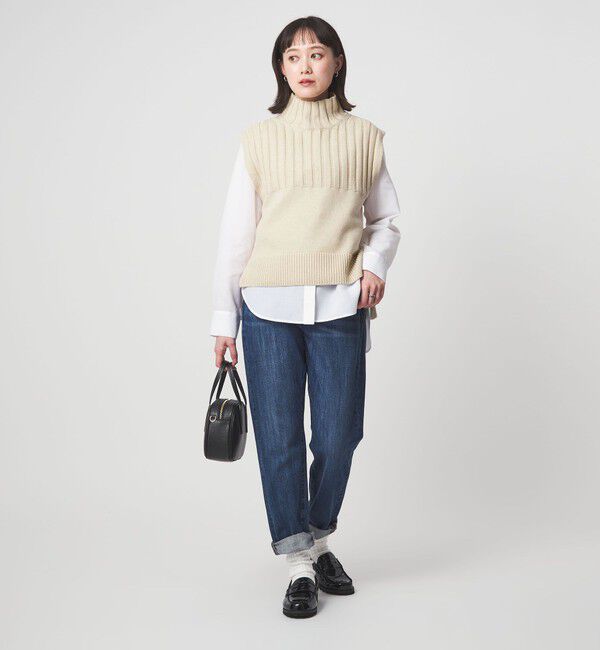 UNITED ARROWS green label relaxing「ニット タートル ベスト &times; シャツ セット」|シャツ・ブラウス|