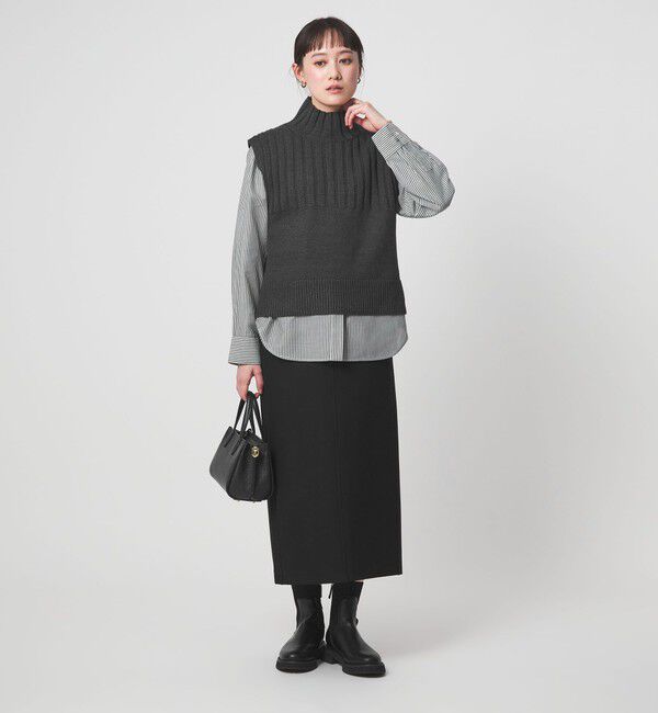 UNITED ARROWS green label relaxing「ニット タートル ベスト &times; シャツ セット」|シャツ・ブラウス|