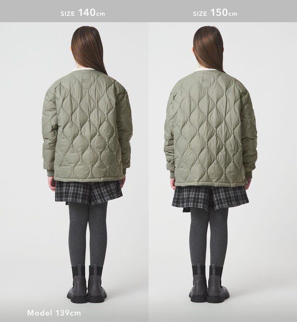 UNITED ARROWS green label relaxing「【別注】＜TAION＞ノーカラー ダウン / キッズ  140cm-150cm」|ダウン|