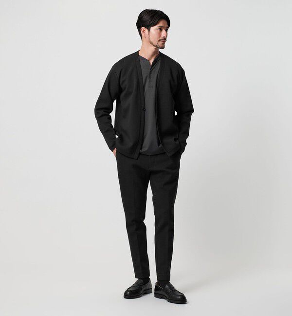 BEAUTY&YOUTH UNITED ARROWS「【WEB限定 WARDROBE SMART】ダブルニット カーディガン/セットアップ対応」|カーディガン|