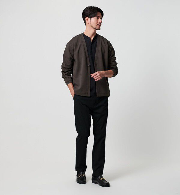 BEAUTY&YOUTH UNITED ARROWS「【WEB限定 WARDROBE SMART】ダブルニット カーディガン/セットアップ対応」|カーディガン|