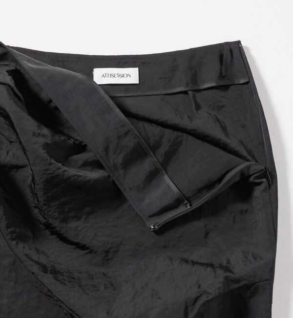 ATTISESSION「＜ATTISESSION＞ナイロン ドレープ ロング スカート」|スカート|