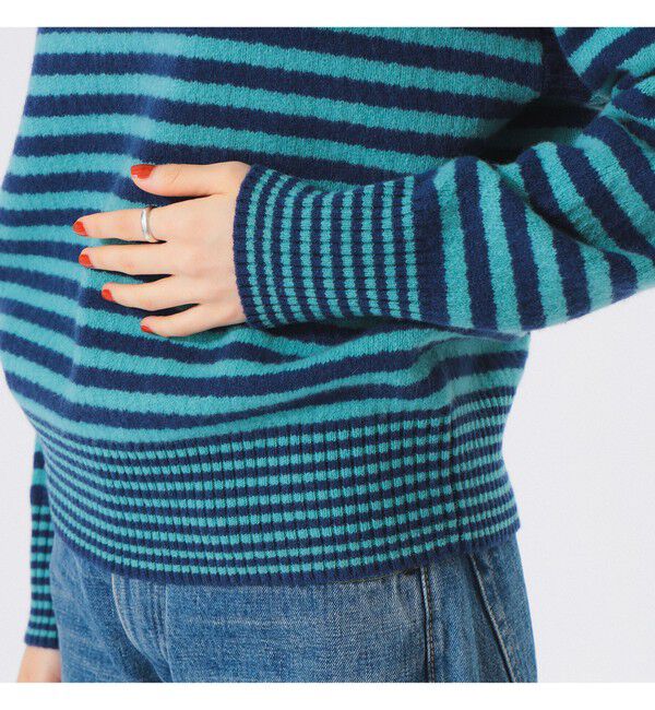 BEAMSBOY「7ゲージ ボーダー クルー ニット」|ニット・セーター|