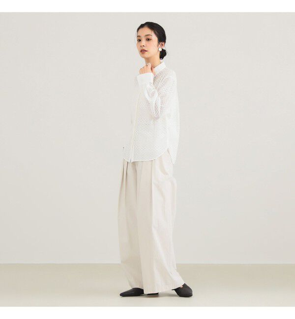 Demi-Luxe BEAMS 「比翼 レース シャツ」|シャツ・ブラウス|